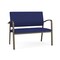 Lesro Newport 2 Seat Tandem Seating Metal Frame No Center Arms, Bronze, OH Cobalt Upholstery NP1501 - alternate 1